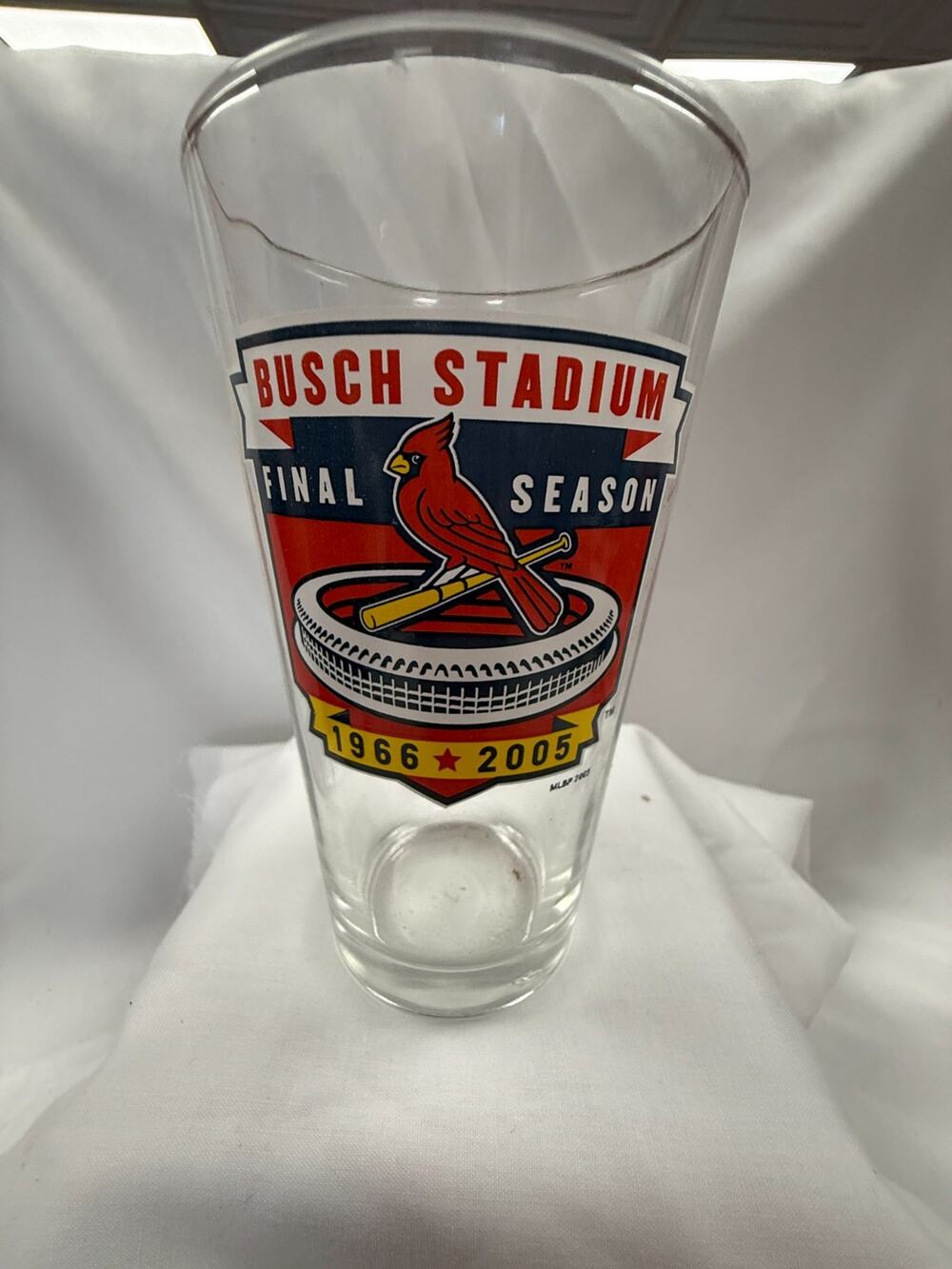 Busch Stadium Final Season Pint Glass Cardinals 1966 2005 Budweiser Barware